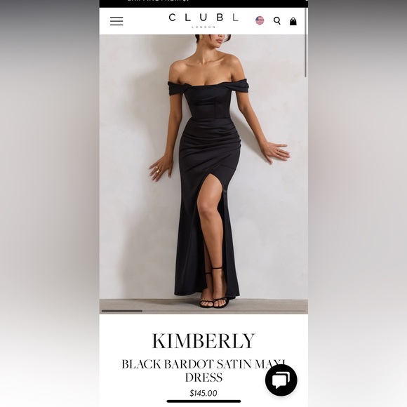 Black Club L London Kimberly Dress - Picture 1 of 5